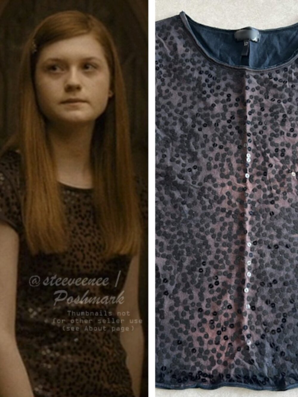 Brown/Black Sequin T-Shirt ASO Ginny Weasley